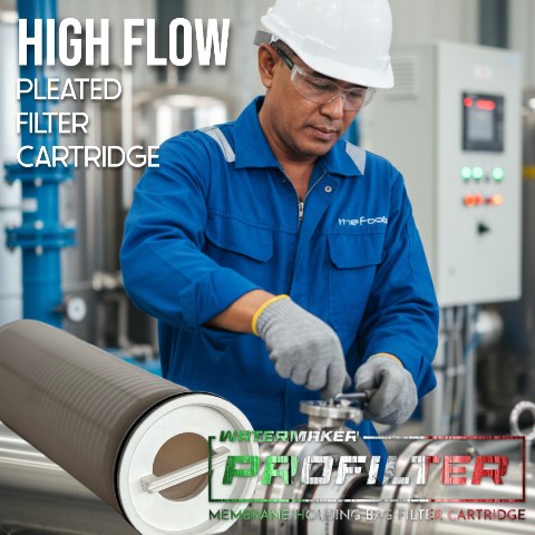 high flow pleated filter cartridge