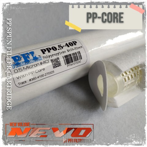 spun filter cartridge with pp core