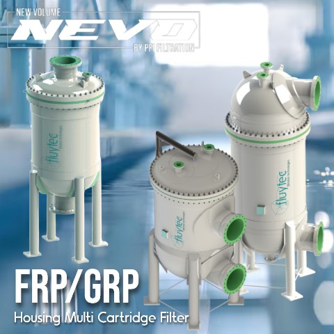 fluytec frp grp housing multi cartridge filter