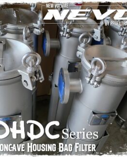 dhdc concave single bag filter housing ss304 ss316l