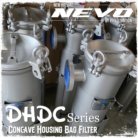 dhdc concave single bag filter housing ss304 ss316l
