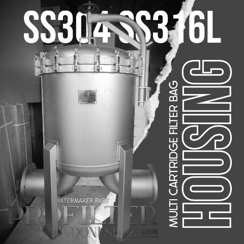 ss304 ss316l housing multi cartridge filter bag
