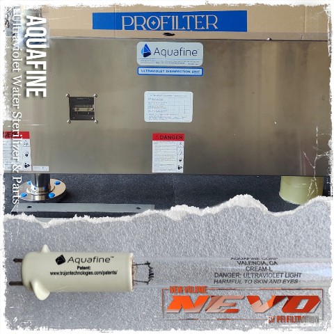 aquafine uv water sterilizer part lamp, quart sleeve and ballast