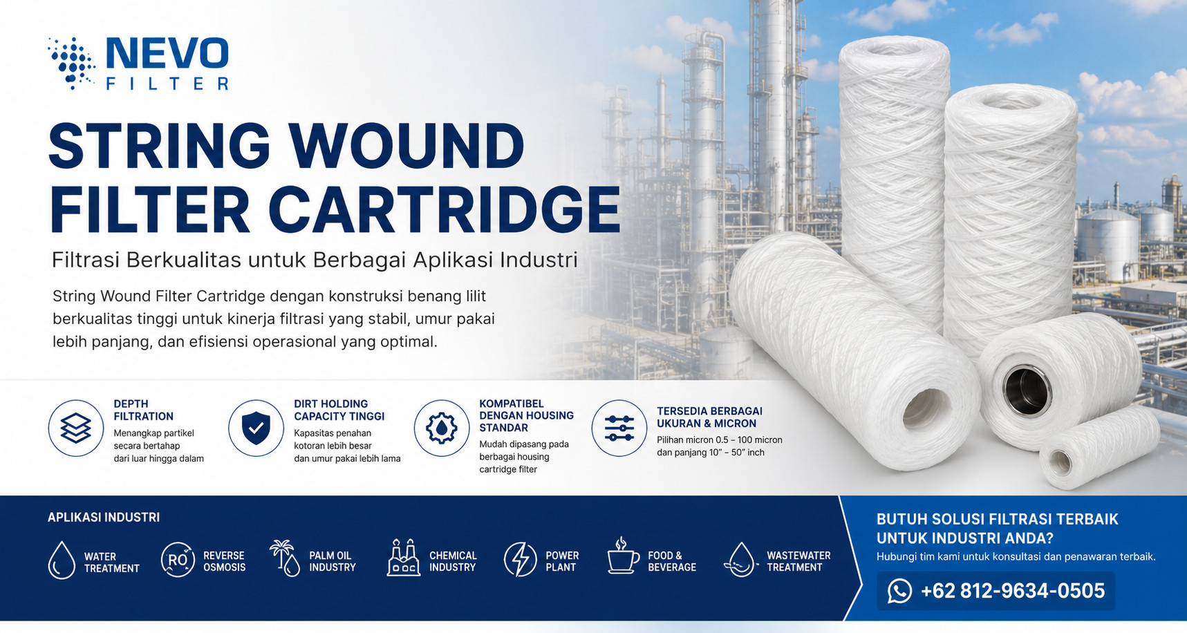 Supplier String Wound Filter Cartridge Indonesia